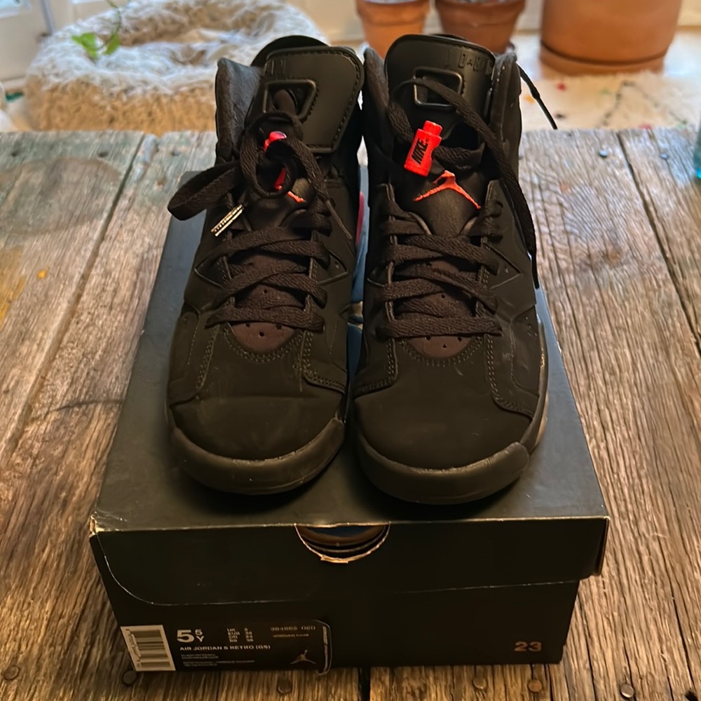 Air Jordan 6 Infared. GS size 5.5. Will fit woman’s 7.